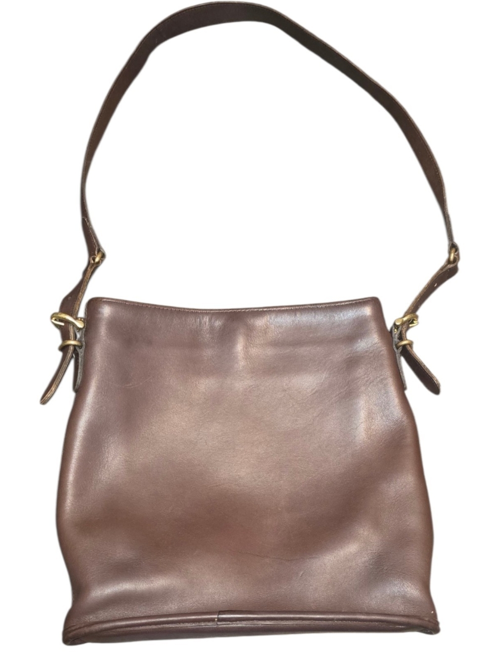 Vintage Coach 9806 Equestrian Slim Bucket Bag Brown Leather USA L7C-9806